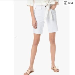 NWT Joe's Jeans Women 28 White Stretch Hi Honey Curvy Mom-Friendly Bermuda Short